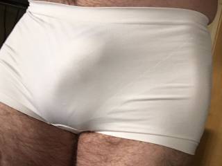 Wifes tight white panties