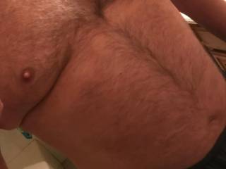 My strong hairy chest
