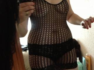 Trying on new dress to send pic to hubby to tease !
What do you think ?