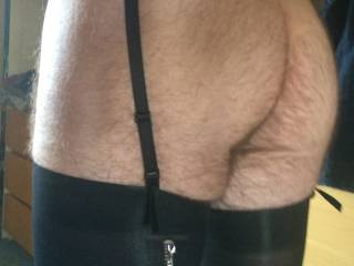 Black suspenders ans stockings