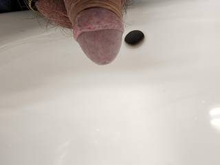 Pulled out my cock and took some photos in the bathroom...