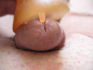 See what happens when my cute little cock gets excited?  He loves having stuff go inside.