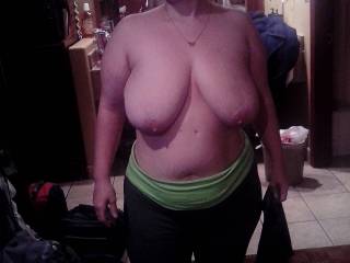 Mmm I'd love to suck on those beautiful tits!  Get you nice and wet, ready to be licked and fucked ;)
