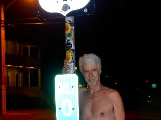 Wanted to take some photos of me naked standing next to this Key West icon (Mile 0 marker for US Hwy 1), and a woman passing by on a bike agreed to take the photos.  Several people walked past and they all thought it great fun.