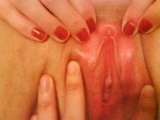 One more pic of her pussy and clit.