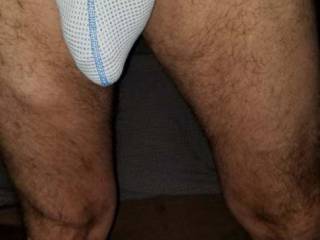 White Ergowear Thong  with a bulge