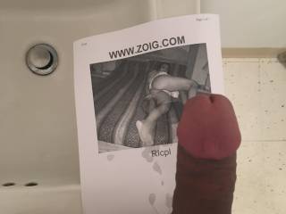 My Boy Toy playing with my photo! Cant wait to worship that cock again!!! Thanks Zoig!