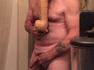 Practice on my large cock