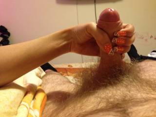 I love my Asian wife's soft hands and her long natural nails. She is a true master in handjobs, like heaven for me!