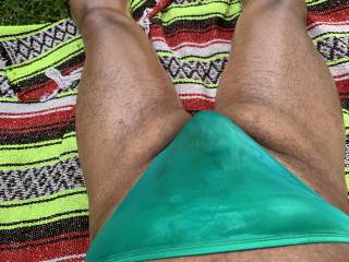 Sunbathing, Bayonne Park, bikini, bulge