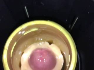 Now to show you how my Fleshlight Launch really milks my cock, customized sleeve so I can show you the action inside. Want more videos like this and beyond? Please comment and let me know! Thanks!