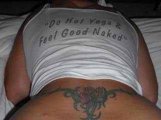 Now here is a woman that knows what it's about.  Hot Yoga and good fucking! :)