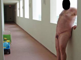 Summer 2008 Beach Vacation.  Hubby posing in the nude in various outdoor locations around the condo.  He was so exposed and vulnerable to getting caught...it was HOT!