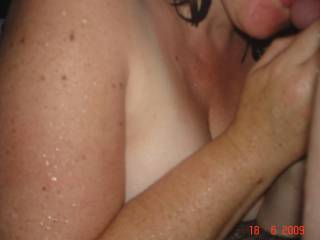 wife giving me a blowjob blow job sucking on my large cock