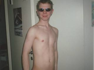 posing naked at home