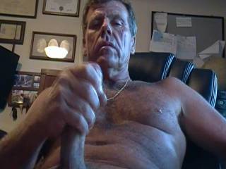 age doesn't matter to some. I know.  only 63 but I love to play with my cock.  stroke on. nice head work