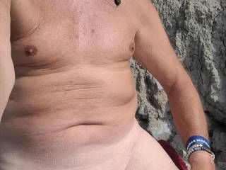 Oh look out the wristband/ cock and balls ring is on. Ready for a good session.