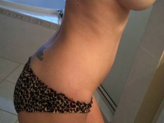 Pic i sent to my husband & PiratesWench showing off another new pair of undies.