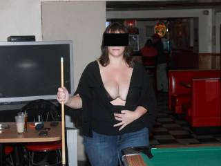 I need to go play pool more often, maybe I'll see a hot looking woman like your wife there.