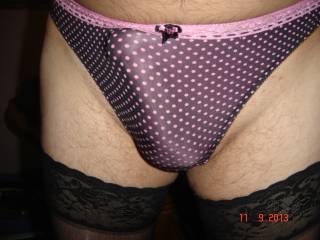 Mmmm  First I want to kiss your hard shaft though those knickers