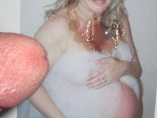 My bitch was sexy when she was pregnant! Big milk filled tits!