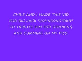 Tribute to Big Jack "JOHNSONSTRKR" FOR STROKING HIS RINGED COCK AND CUMMING ON SHARI\'S PICS....DO YOU WANNA A TRIB VID???  GET BUSY!