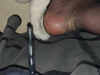 My sexy fluffy Slippers and clitty dick
