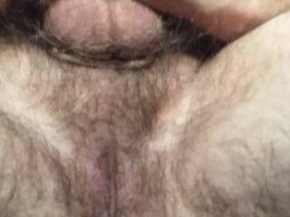 Who wants to slide the head of their hard cock up and down my ass crack?