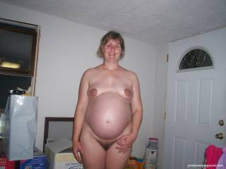 Just my pregnant wife showing off her little titties