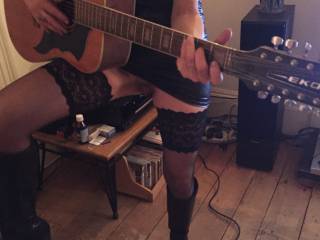 my gorgeous wife giving it some riffs