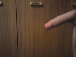 Side view of my semi erect dick