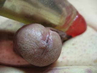 Playin\' around again with my red tipped vibrating dildo.