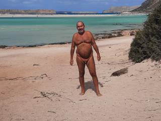 Taken by my wife on a nudist beach in Crete