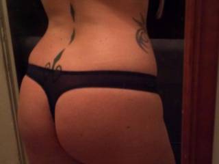 My new black lace thong :)