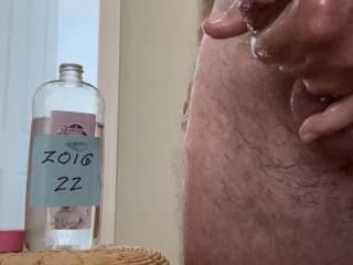 A nice cum after playing with my oiled up cock see the video as I played felt so good