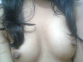Perfect natural tits you have.
Would love to have your nipples in my mouth.