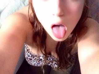 I'm loving this pic, might need to open your mouth a little wider for my thick cock though ;)