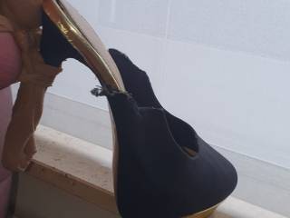 My clitty got firmly attached to the heel