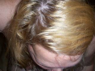 Lupo's wife deep throating me.  It's so cool to look down and see the top of another man's wife's head as she sucks your cock!!!