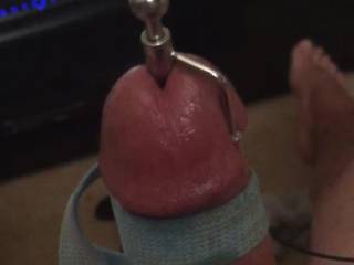 Estim with a cum stopped load was so massive the cum stopper couldn't stop it!