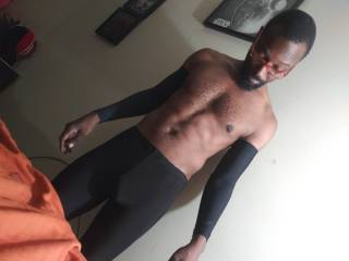 Trying out sexy men tights for wifey