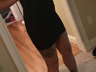 Just making sure my tits fit in this LBD