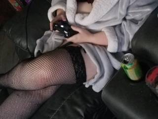 After a long day looking beautiful, I like to relax watching cams and playing video games.  What would you dress me in?
