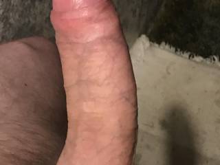 Getting ready to fuck my wife's face. Who else would want this hard cock to fuck their face?