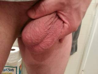 Big Balls right after showering...