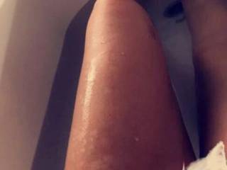 frds ma in bath think she left dr ajar  knowing I will spy on her sexiest legs get cock out jerk over her as I about to cum barge in grab her hair shoved my cum blasting cock in her mouth she sucked me dry