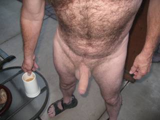 Look at that hot sexy hairy body and big uncut cock... looks like you have some sexy feet too