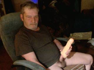 fucking my toy while janet is out with the girls so i did this and sent to her phone boy did i have fun when she got home