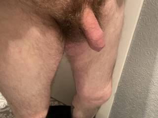Soft cock with foreskin over bulb