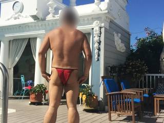 Bikini, speedo, thongs, underwear, sunbathing, outdoors, Fire Island
